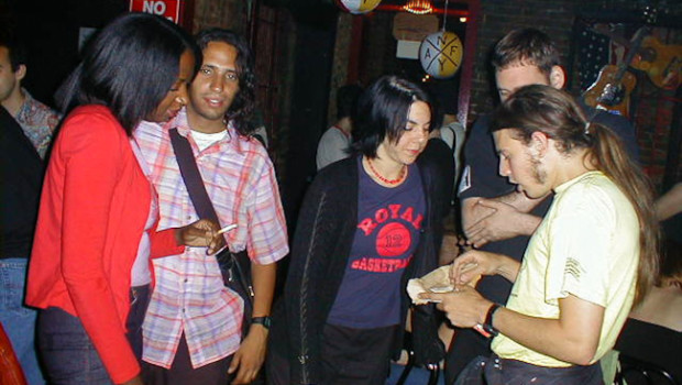 Dina Dean, Ish Marquez, Dina Levy, Mike Rechner, Jeffrey Lewis, July 29, 2001Photo ©Jon Berger.